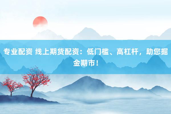 专业配资 线上期货配资：低门槛、高杠杆，助您掘金期市！