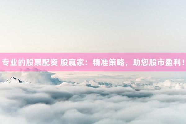 专业的股票配资 股赢家：精准策略，助您股市盈利！